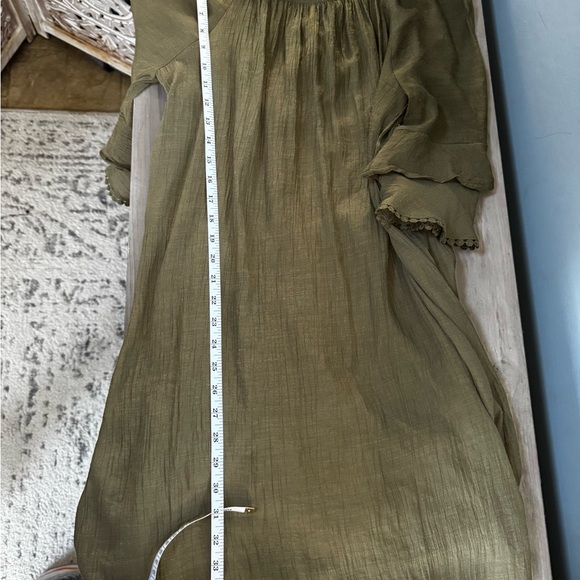 Anthropologie Naïf Boho Olive Midi Dress - Picture 3 of 9